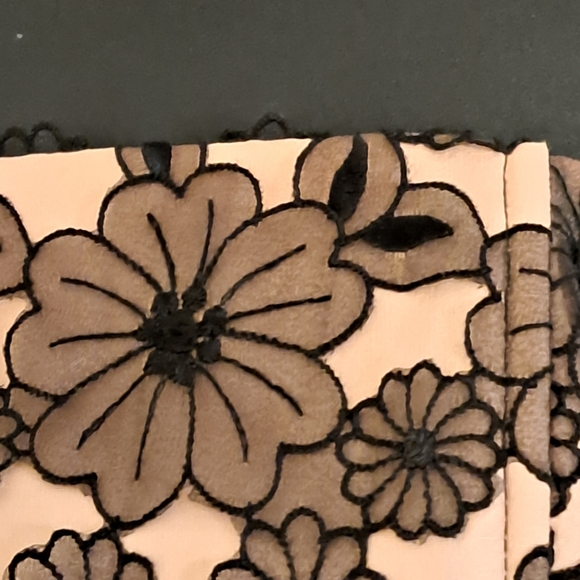 Mark Shale Strapless Black & Brown Organza Lace Overlay Lined Dress Misses 8 - Picture 7 of 9